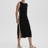 Varley DWIGHT TANK KNIT DRESS Black White