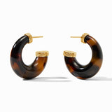 Julie Vos MADISON STATEMENT HOOP EARRINGS Tortoise Medium