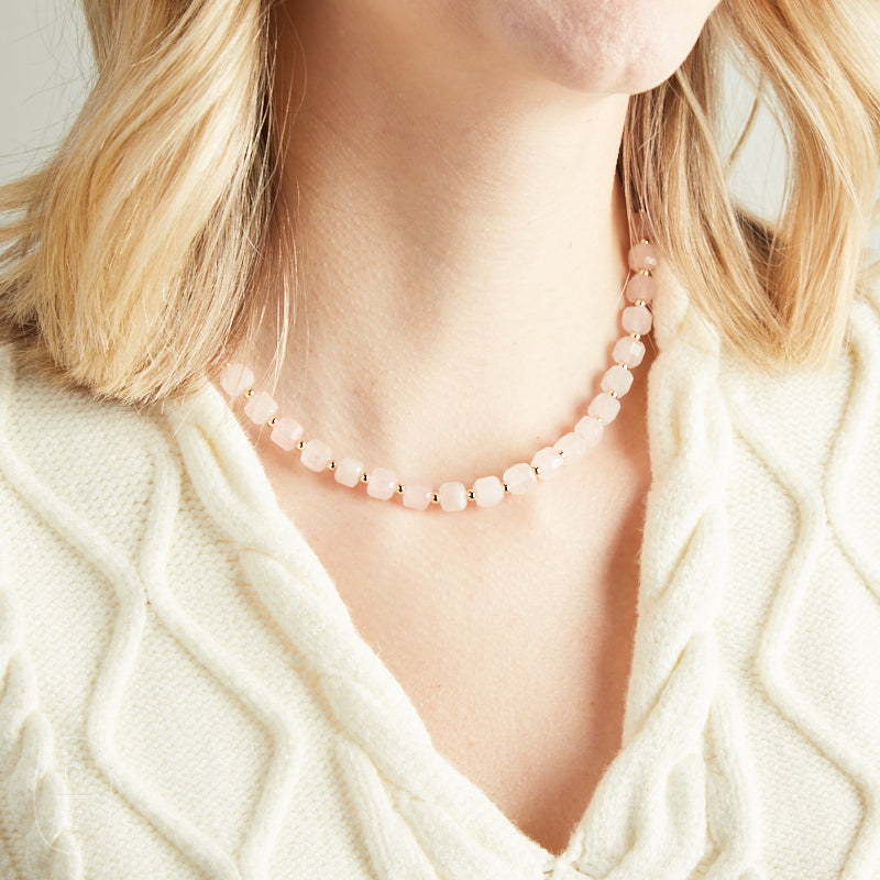 Elyssa Bass Designs GOLD ACCENT LARGE BEAD NECKLACE