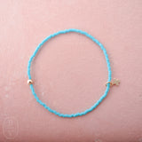 eNewton Design HOPE CLASSIC CHARM BRACELET Turquoise Signature Cross Small Gold