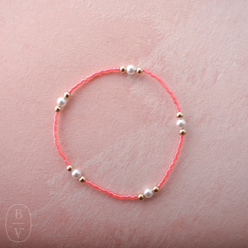 eNewton Design HOPE PURPOSE PEARL BRACELET Sherbert