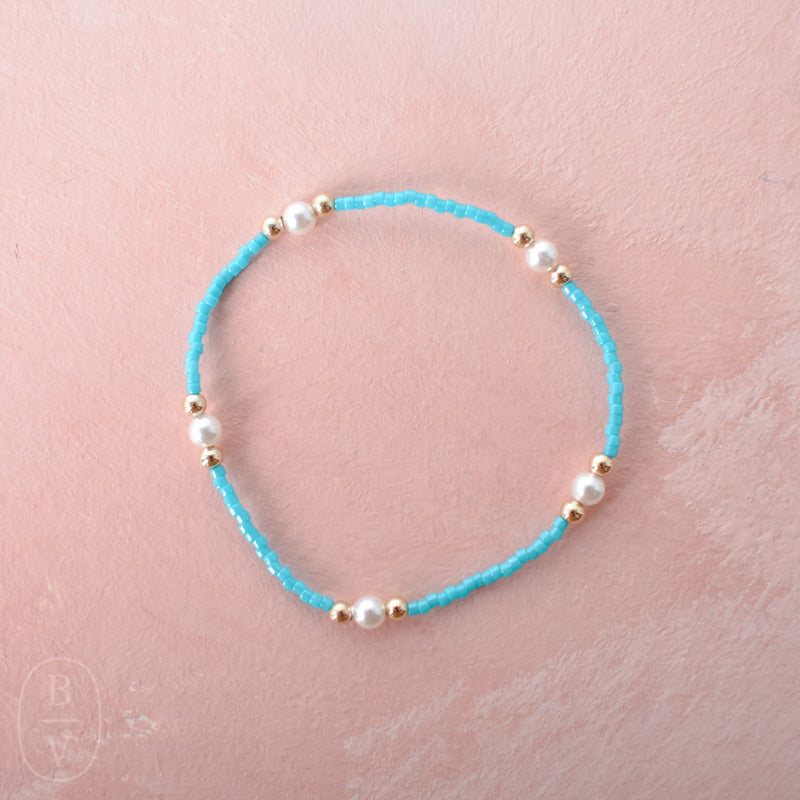 eNewton Design HOPE PURPOSE PEARL BRACELET Turquoise