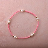 eNewton Design HOPE PURPOSE PEARL BRACELET Bubblegum