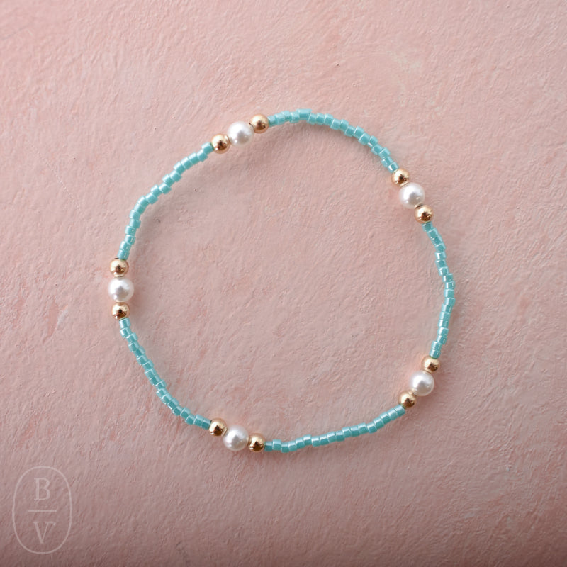 eNewton Design HOPE PURPOSE PEARL BRACELET Sea Glass