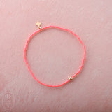 eNewton Design HOPE CLASSIC CHARM BRACELET Sherbert Signature Cross Small Gold