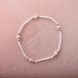 eNewton Design HOPE PURPOSE PEARL BRACELET Silky White