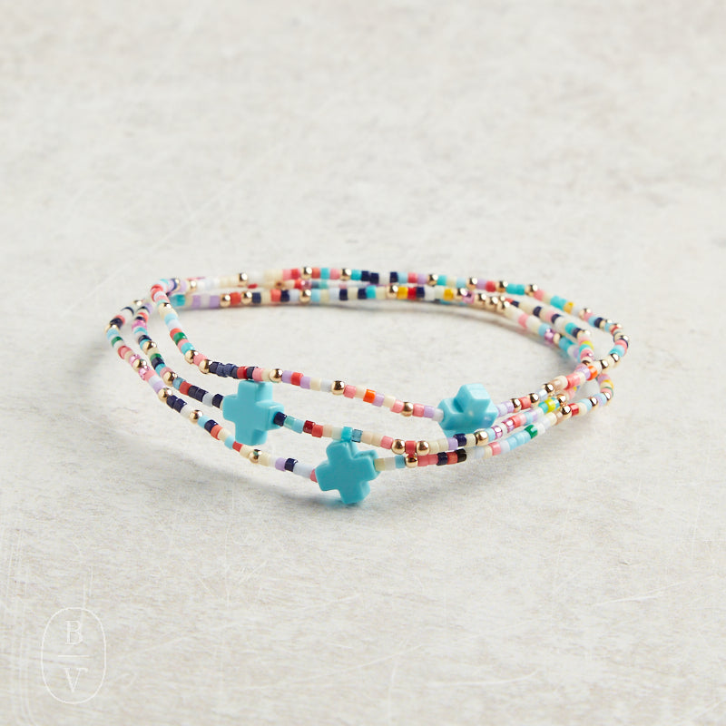 eNewton Design EXTENDS HOPE UNWRITTEN SIGNATURE CROSS BRACELET 7.25
