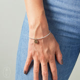 eNewton Design FACETED HEMATITE INSPIRE SMALL GOLD CHARM BRACELET