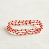 eNewton Design GAMEDAY HOPE GOLD SINCERITY BRACELET Bright Red