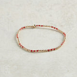 eNewton Design GAMEDAY HOPE JOY PATTERN BRACELET Bright Red 2mm