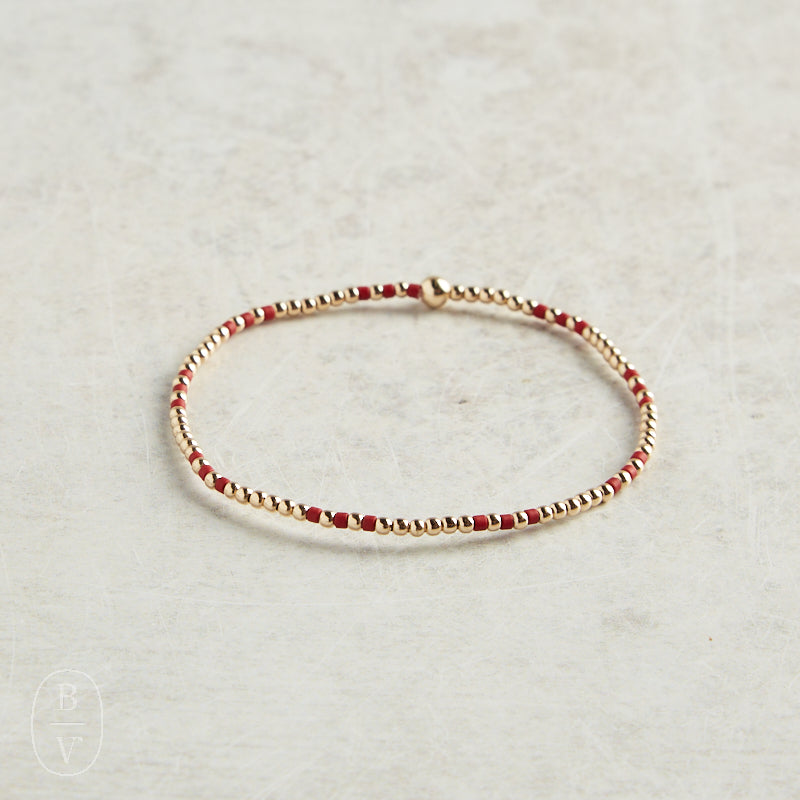 eNewton Design GAMEDAY HOPE JOY PATTERN BRACELET Crimson 2mm