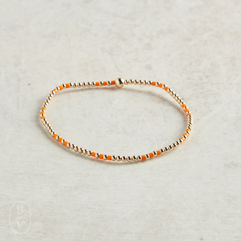 eNewton Design GAMEDAY HOPE JOY PATTERN BRACELET Orange 2mm
