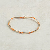 eNewton Design GAMEDAY HOPE JOY PATTERN BRACELET Orange 2mm