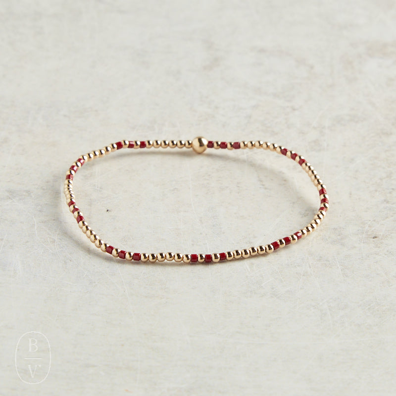 eNewton Design GAMEDAY HOPE JOY PATTERN BRACELET Wine 2mm