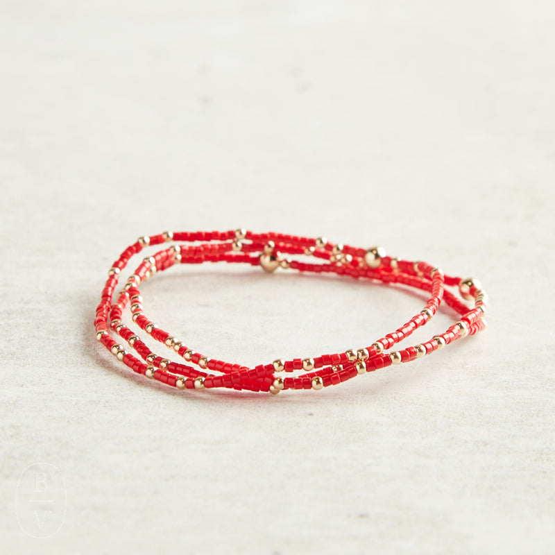 eNewton Design GAMEDAY HOPE UNWRITTEN BRACELET Bright Red