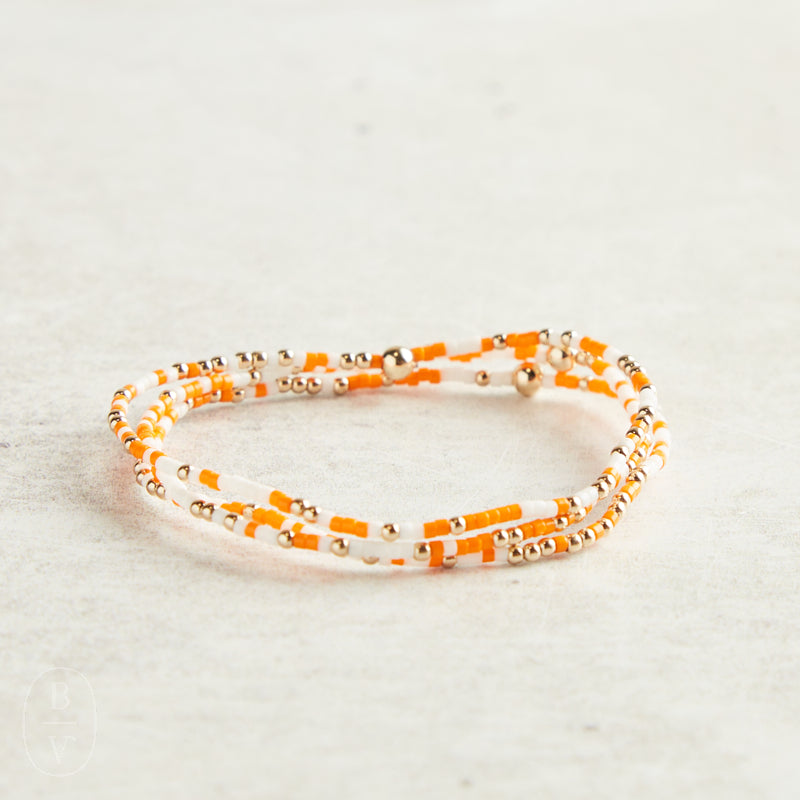 eNewton Design GAMEDAY HOPE UNWRITTEN BRACELET Orange-White