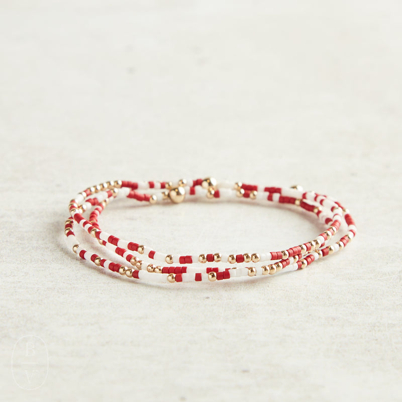 eNewton Design GAMEDAY HOPE UNWRITTEN BRACELET Crimson-White