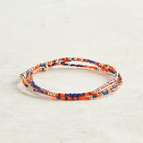 eNewton Design GAMEDAY HOPE UNWRITTEN BRACELET Bright Orange-Matte Navy