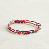 eNewton Design GAMEDAY HOPE UNWRITTEN BRACELET Matte Navy-Bright Red