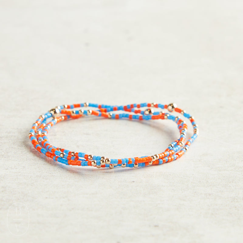 eNewton Design GAMEDAY HOPE UNWRITTEN BRACELET Bright Orange-Cobalt