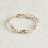 eNewton Design GEMSTONE JOY PATTERN BEAD BRACELET Moonstone 3mm