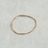 eNewton Design HOPE JOY GOLD PATTERN BEAD BRACELET Milkshake 2mm