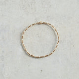 eNewton Design HOPE SINCERITY GOLD PATTERN BEAD BRACELET Milkshake 2mm