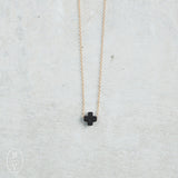 eNewton Design SIGNATURE CROSS NECKLACE Oynx 16