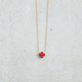 eNewton Design SIGNATURE CROSS NECKLACE Red 16