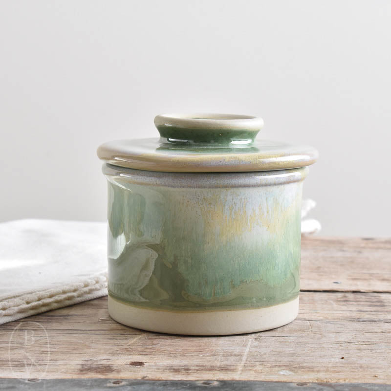 Etta B Pottery BUTTER BELL Matcha Leaf