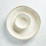 Etta B Pottery CHIP AND QUESO BOWL Chantilly Cream