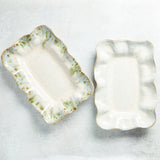 Etta B Pottery RUFFLED RECTANGLE DISH