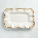 Etta B Pottery RUFFLED RECTANGLE DISH Cottonwood