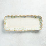 Etta B Pottery FLIRTY EDGE TRAY Botanical