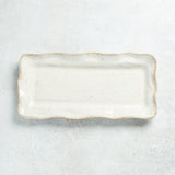 Etta B Pottery APPETIZER TRAY Chantilly Cream 13