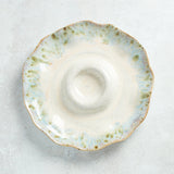 Etta B Pottery SMALL HORS D'OEUVRE DISH Botanical