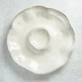 Etta B Pottery CRUDITES SERVER DISH Chantilly Cream