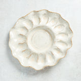 Etta B Pottery HANDCRAFTED EGG PLATTER Chantilly Cream