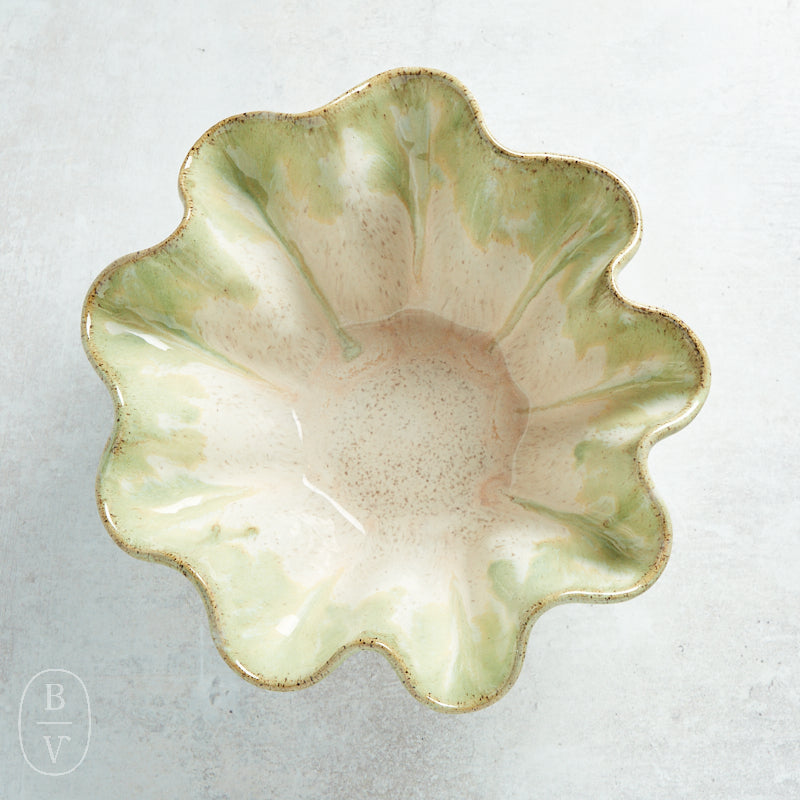 Etta B Pottery MID BLOOM BOWL Matcha Latte