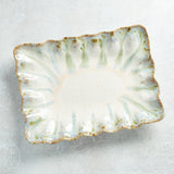 Etta B Pottery FLUTTERED RECTANGLE TRAY Botanical