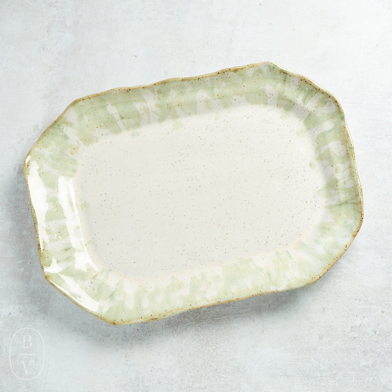 Etta B Pottery HOSTESS TRAY Matcha Latte