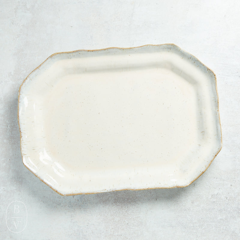 Etta B Pottery HOSTESS TRAY Chantilly Cream