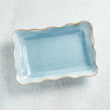 Etta B Pottery WAVED RECTANGLE BAKER Wisteria