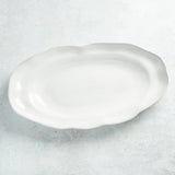 Etta B Pottery LONG OVAL DISH Eyelet White