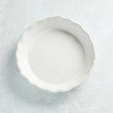 Etta B Pottery BAKERY PIE DISH Eyelet White