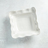 Etta B Pottery MEDIUM SQUARE BOWL Eyelet White