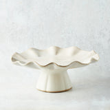 Etta B Pottery FREEFORM CAKE STAND Chantilly Cream