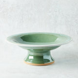 Etta B Pottery COMPOTE BOWL Matcha Leaf