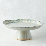 Etta B Pottery FLIRTY EDGE CAKE STAND Peaceful Lapis