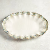 Etta B Pottery FLUTTERED OVAL PLATTER Magnolia